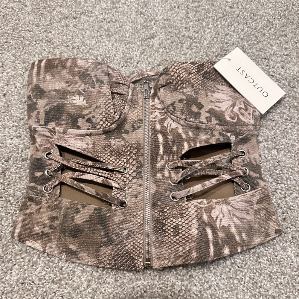 Outcast Brown Crop Top